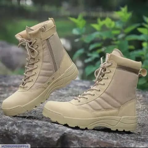 Men’s SWAT Knee High Boots – Beige